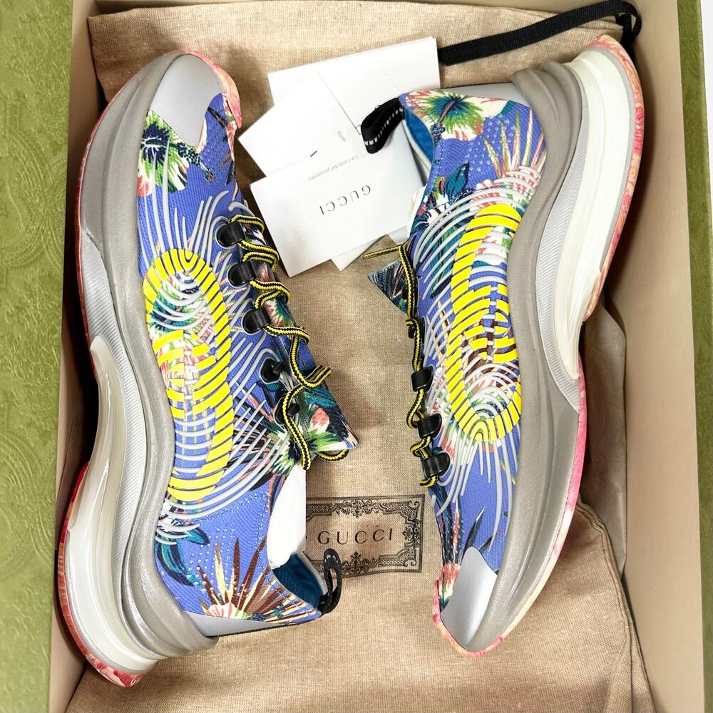 Gucci Technical Knit Floral Run Sneaker - Men’s 10 - Picture 2 of 8